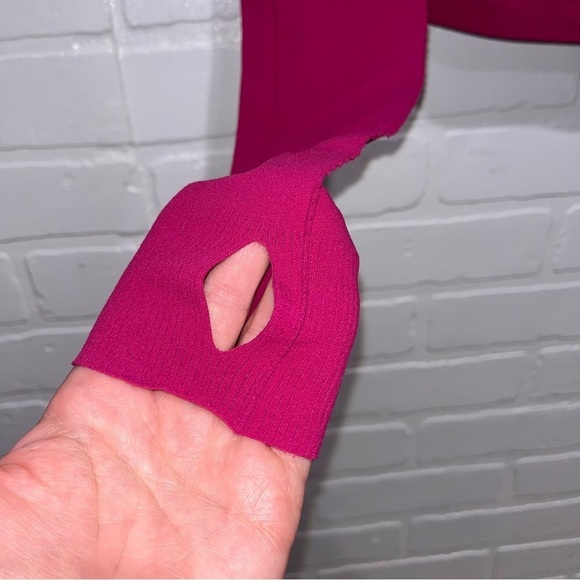 Fabletics Corey SculptKnit® Long-Sleeve Top in Very Berry Size Small - Picture 8 of 13